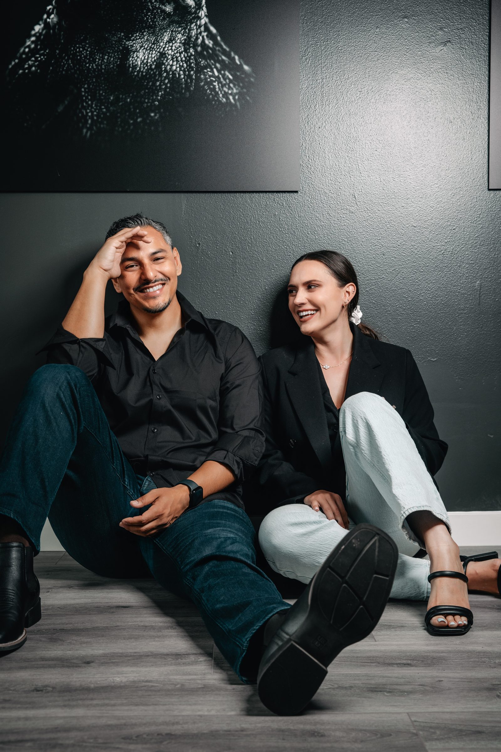 Studio engagement portrait La Jolla